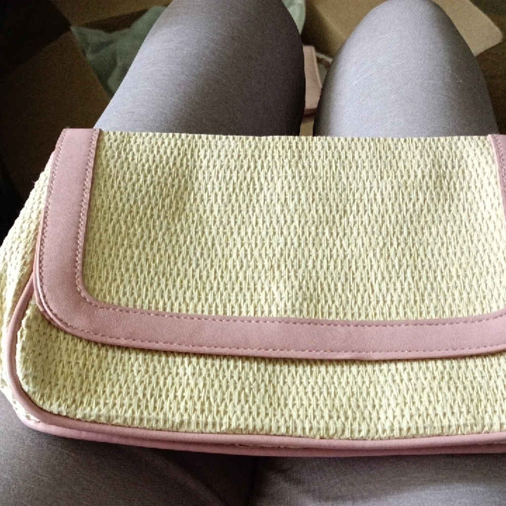 Lancome Pink and Cream Clutch